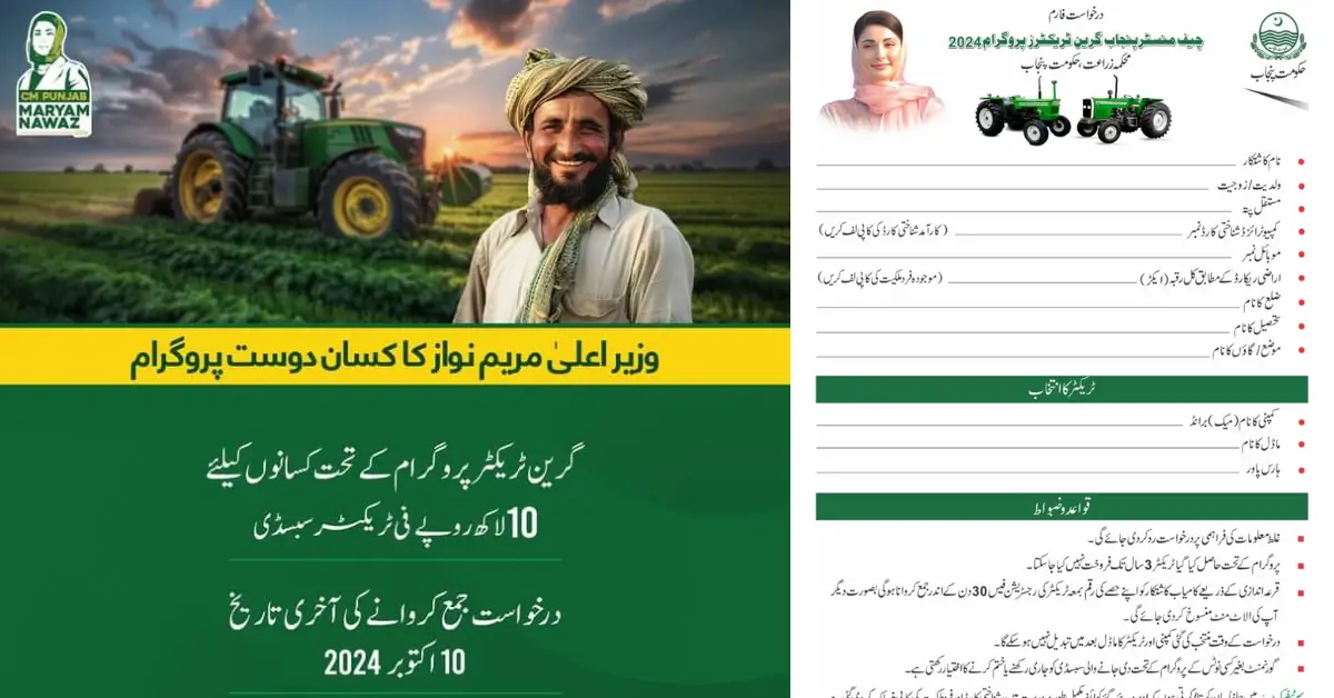 Green Tractor Scheme by Maryam Nawaz: A 10 Lakh Subsidy Per Tractor – Know Eligibility Criteria and Registration Process