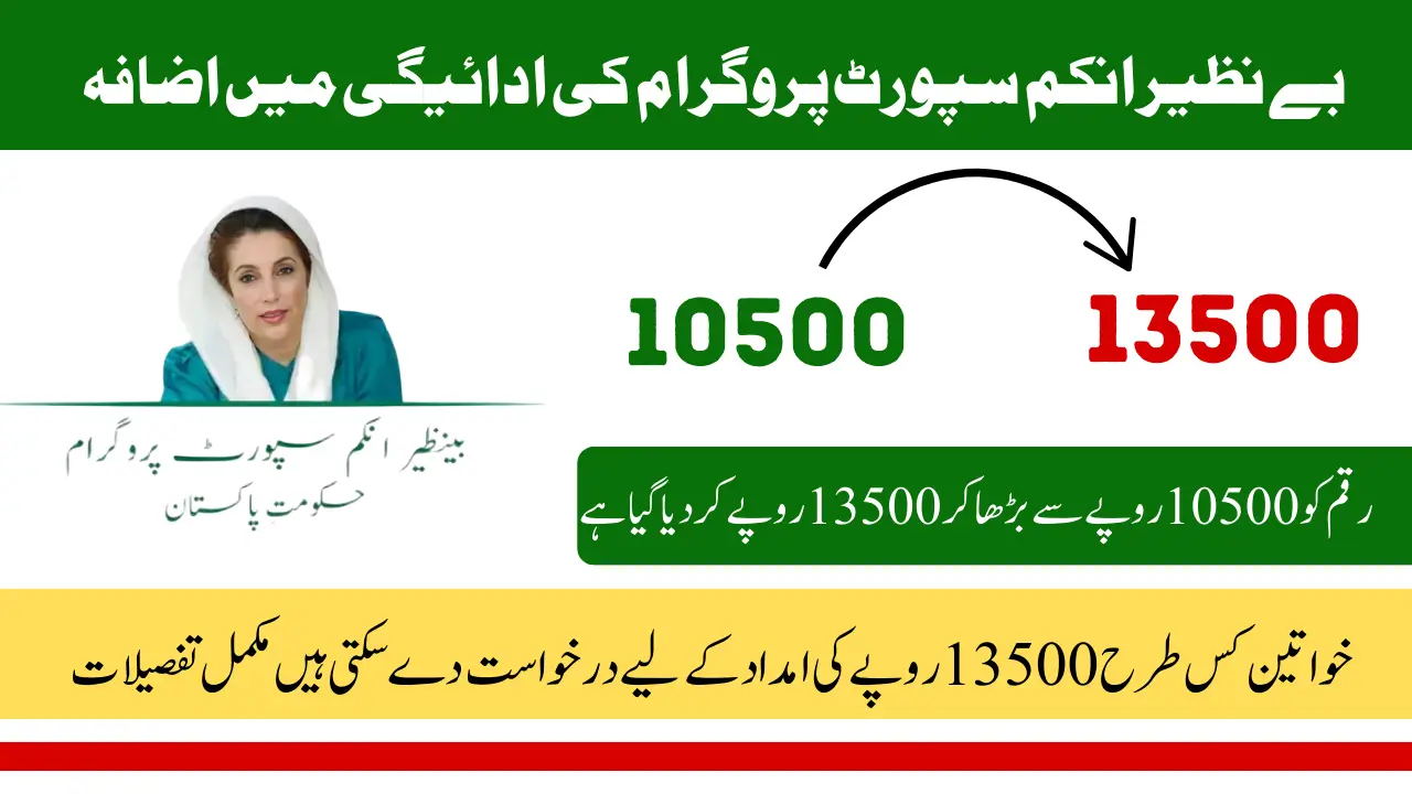 Benazir Income Support Program Payment Increase - How to Apply for 13500 Payment